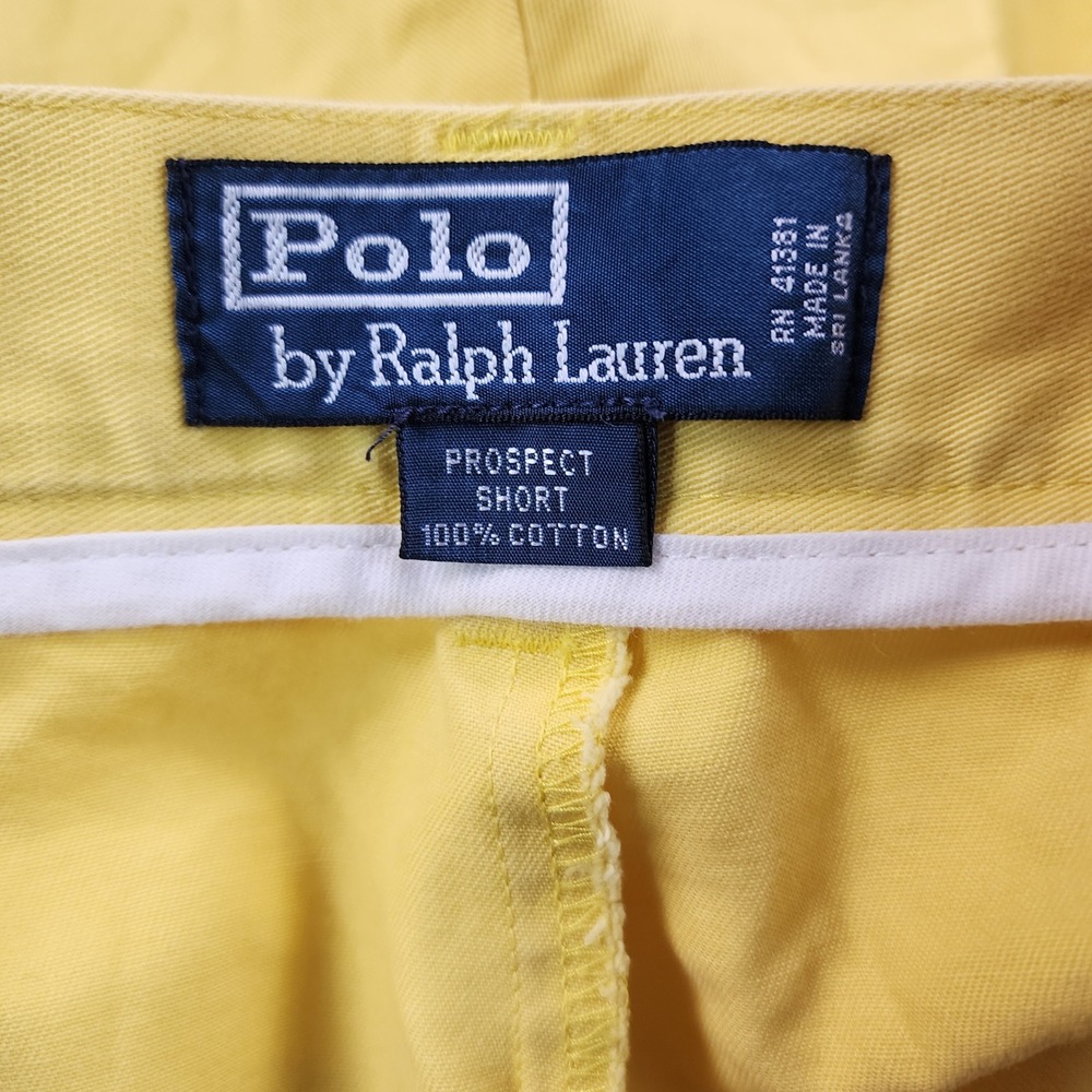 Polo Ralph Lauren Mens Prospect Short Yellow Chino Classic Fit Cotton Size 40 - Picture 3 of 6